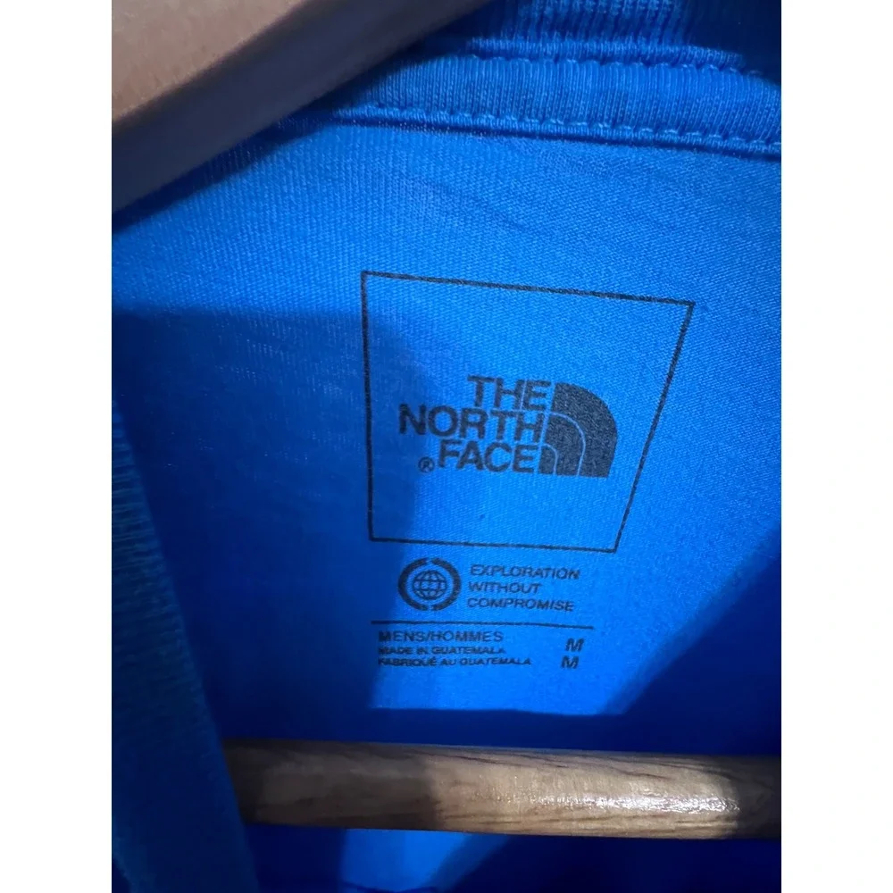 The North Face Mens T-shirt Blue Short Sleeve Crew‎ Neck Logo Graphic Size M